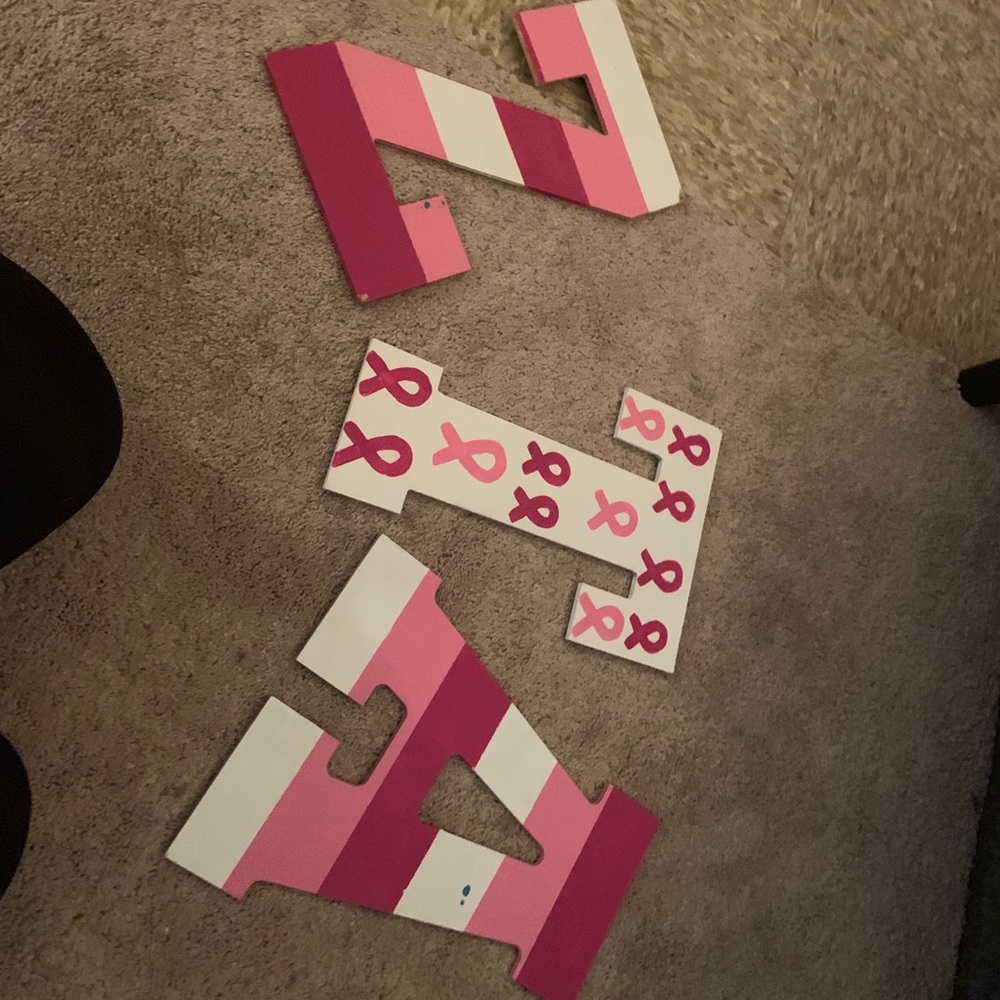 ZTA wooden letters
